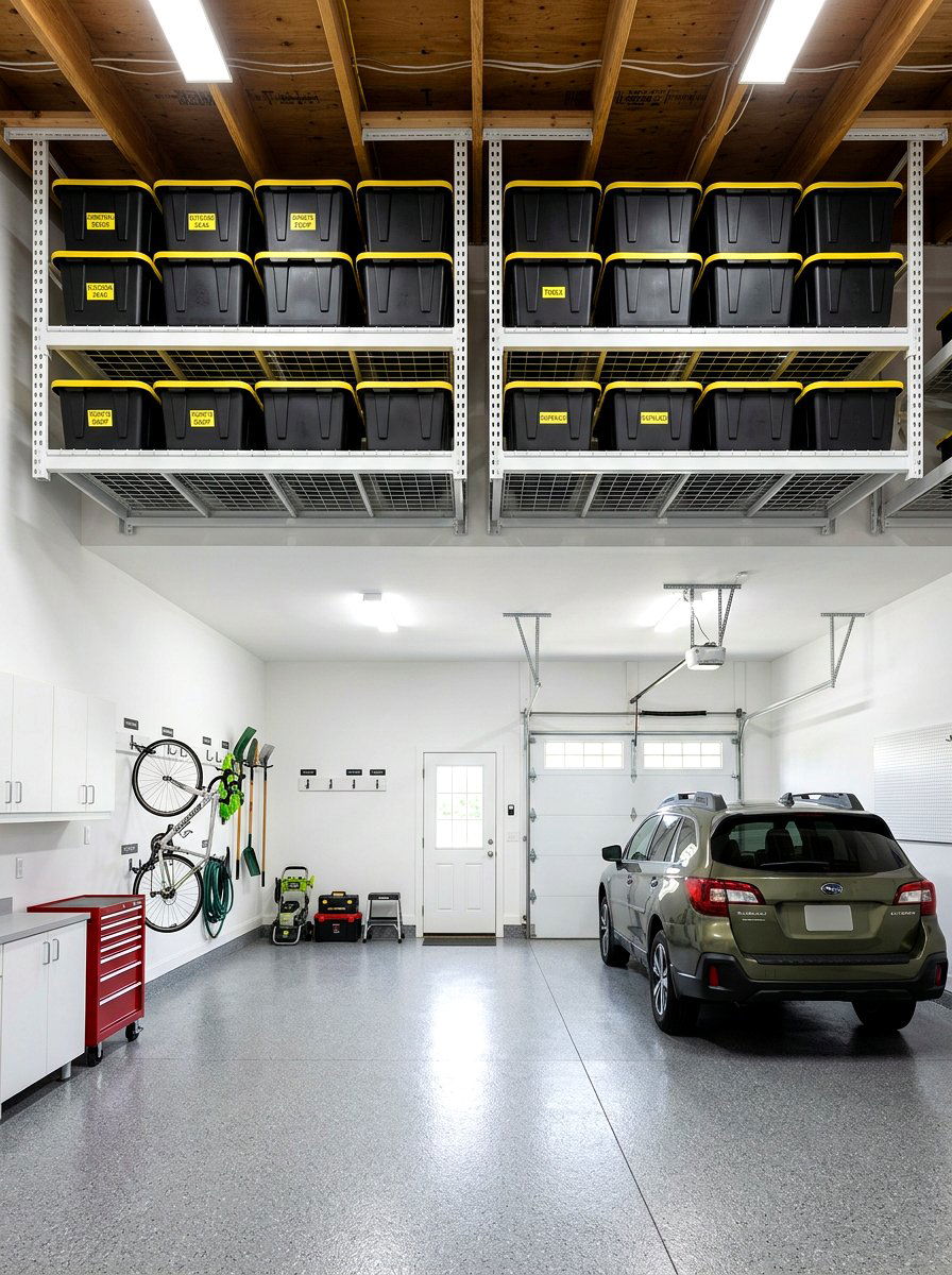 Overhead Garage Storage - 30 garage storage ideas