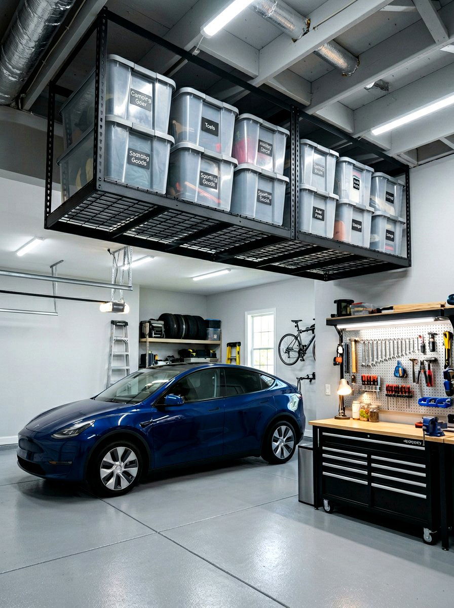 Overhead Storage Rack - 30 garage workshop ideas
