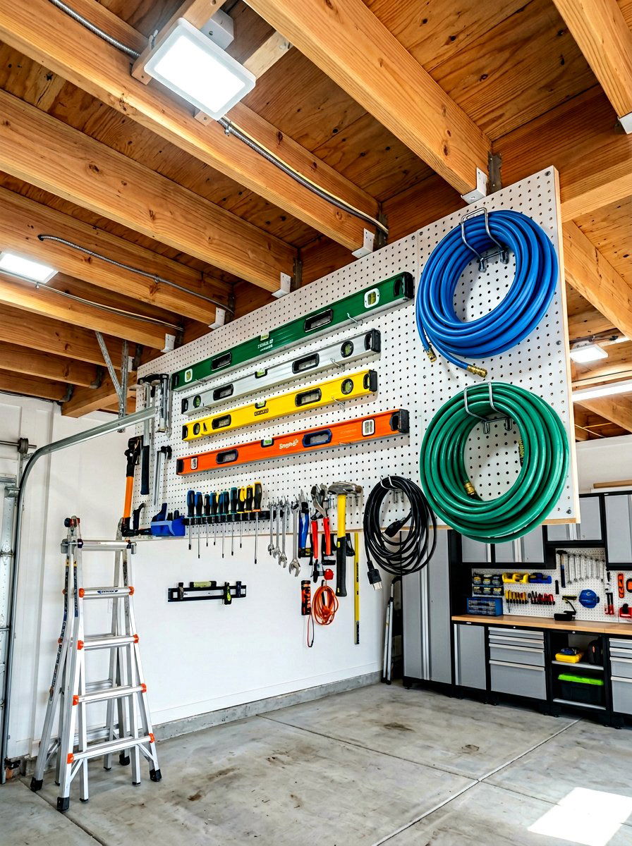 Overhead Tool Storage - 30 garage pegboard ideas