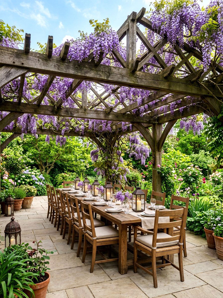 Overhead lattice pergola - 30 lattice screen patio ideas