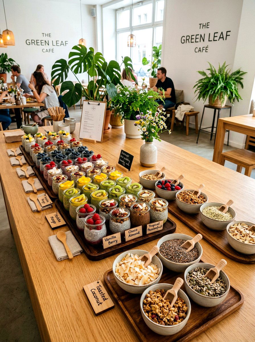 Overnight Chia Pudding Buffet - 30 breakfast buffet ideas