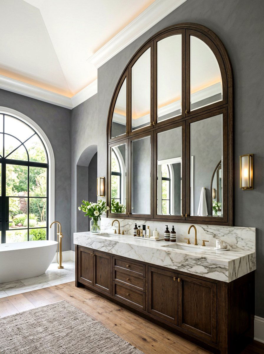 Oversized Arched Medicine Cabinet - 30 arched medicine cabinet ideas
