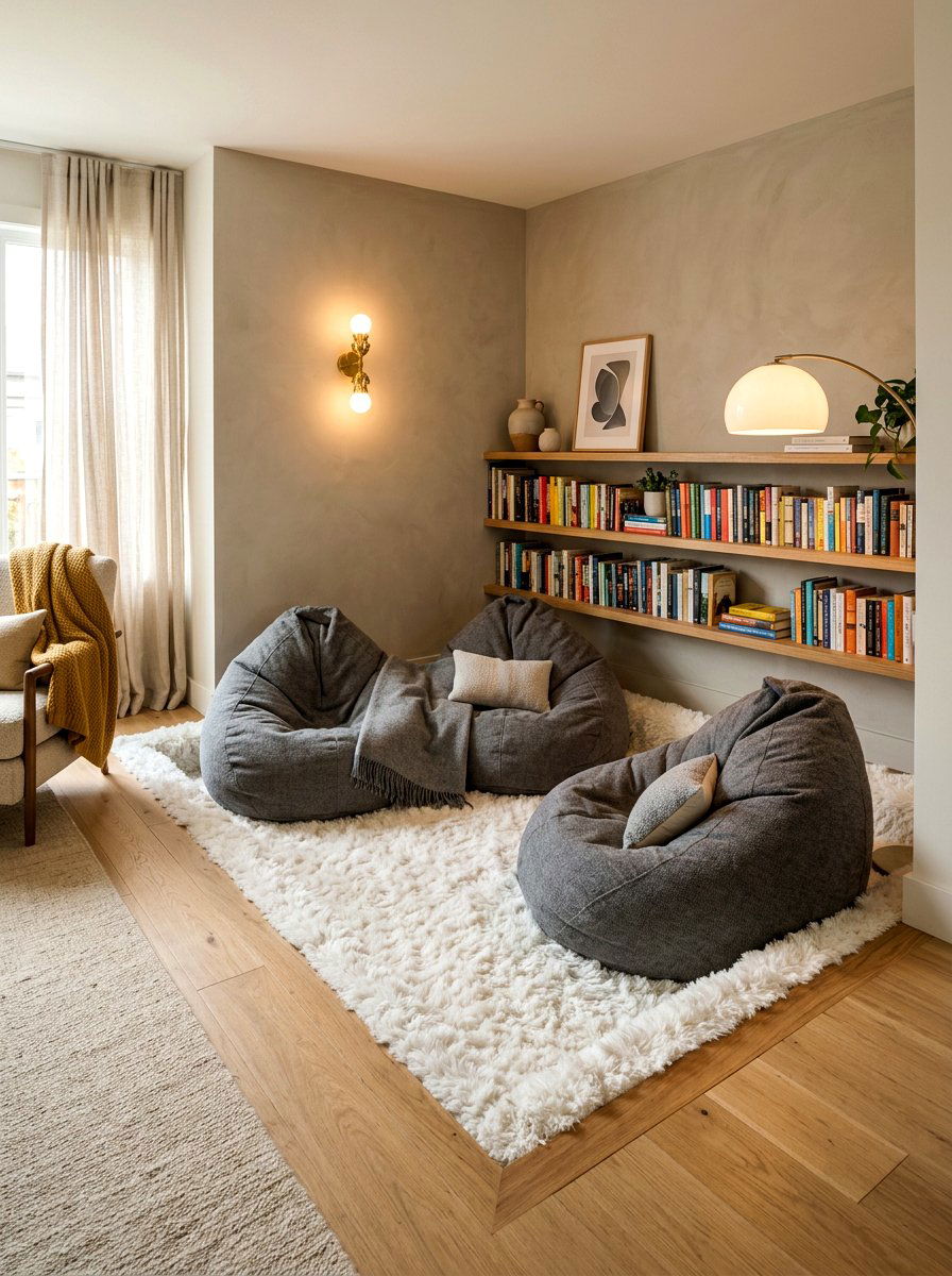Oversized Bean Bag Pit - 30 analog living room ideas