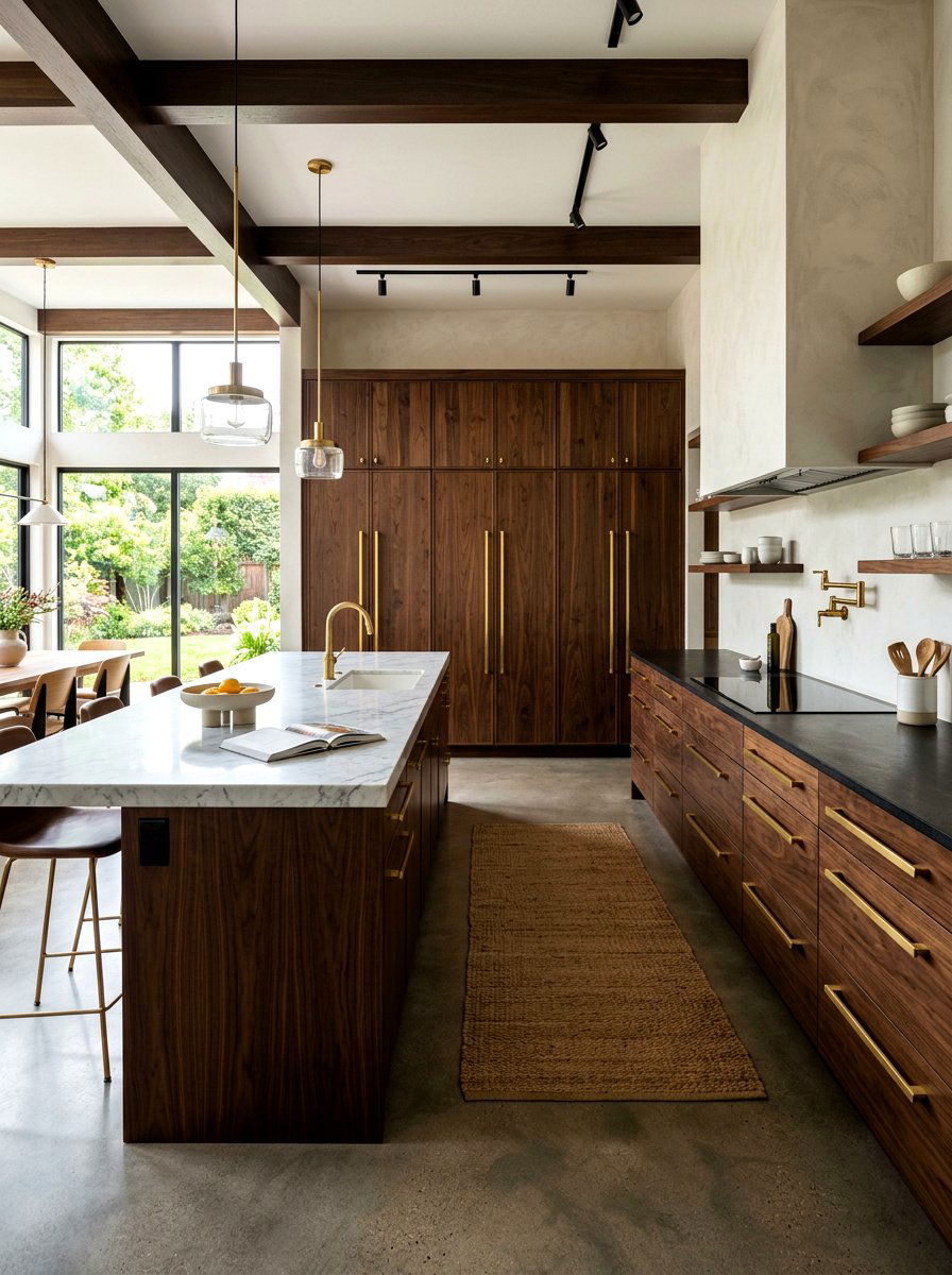 Oversized Brass Hardware Kitchen Pulls - 30 brass kitchen hardware ideas