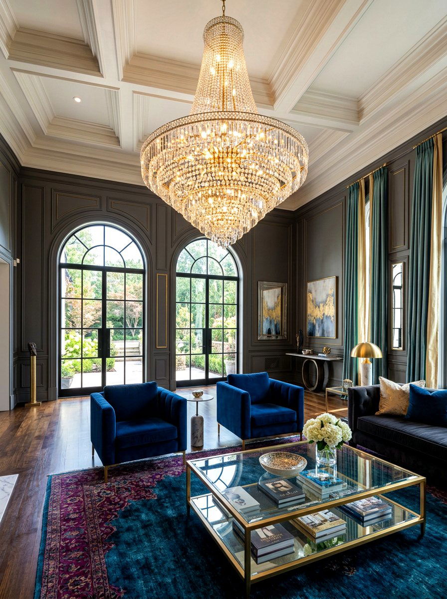 Oversized Chandelier Living Room - 30 editorial living room ideas