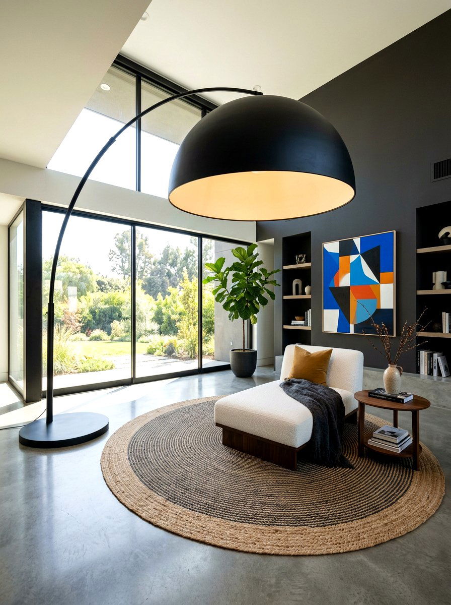 Oversized Dome Floor Lamp Living Room - 30 lamp glow living room ideas