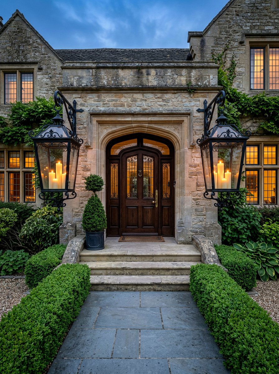 Oversized Entrance Lanterns - 30 outdoor candle lantern ideas