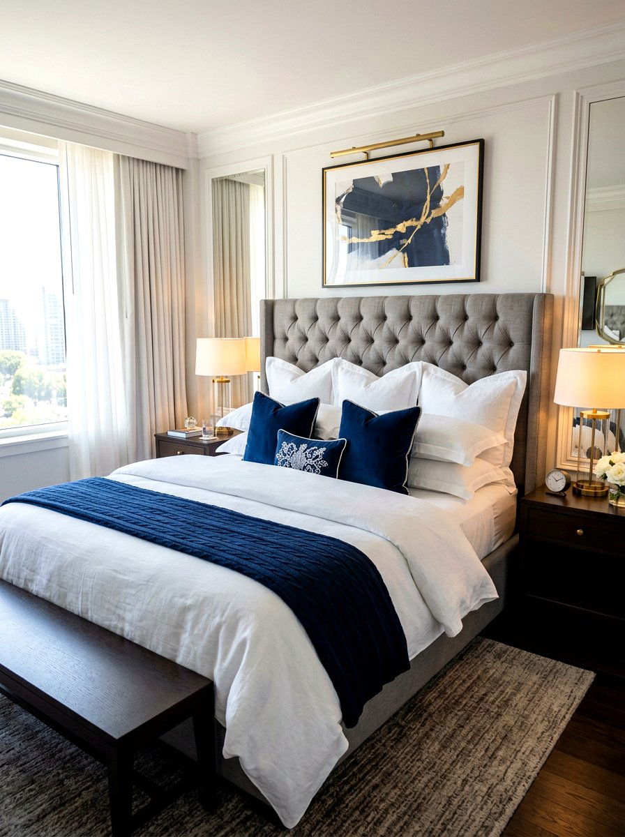 Oversized Euro Sham Bed Layering - 30 layered throw pillow ideas