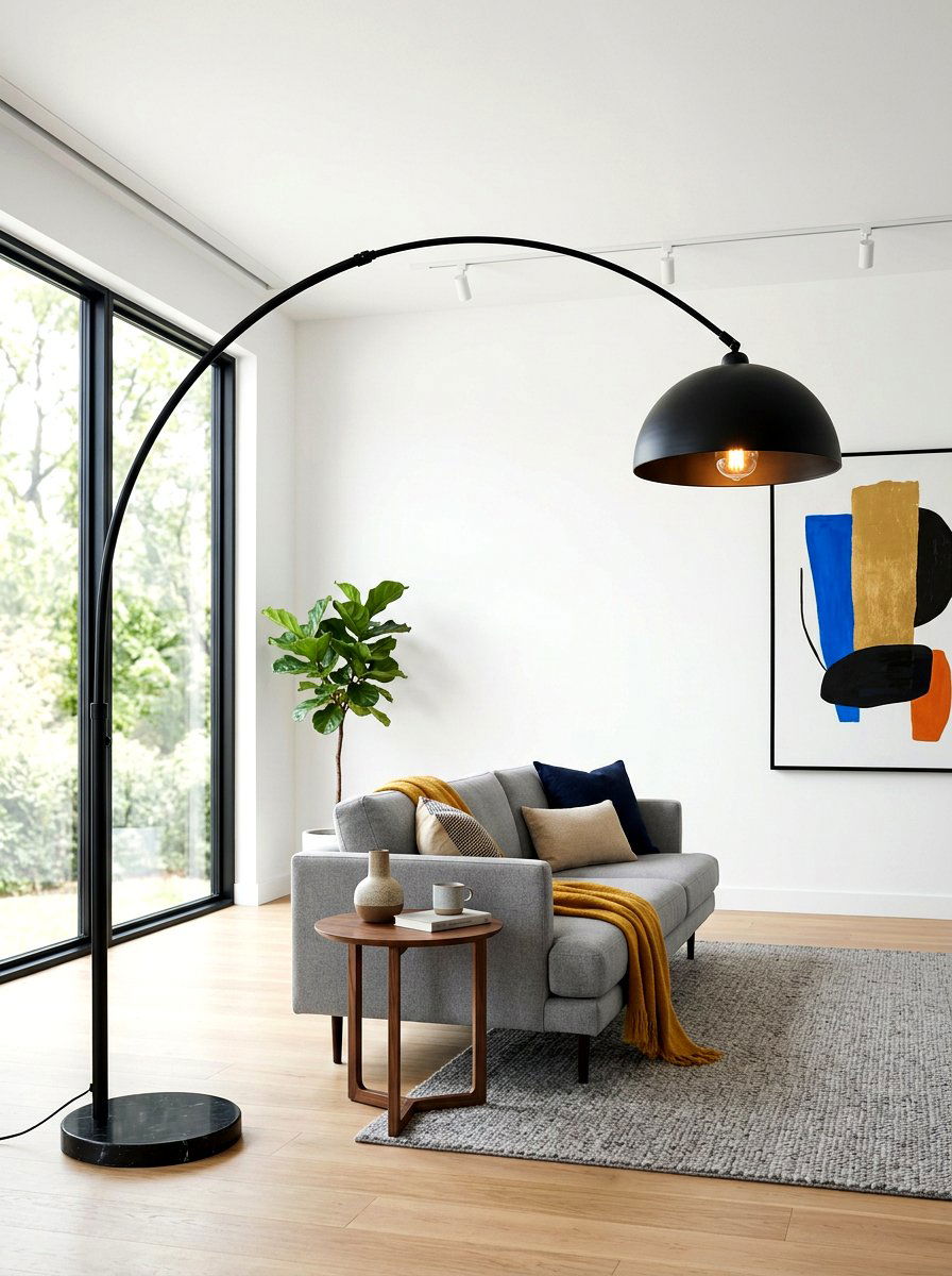 Oversized Floor Lamp - 30 styled corner for photos ideas
