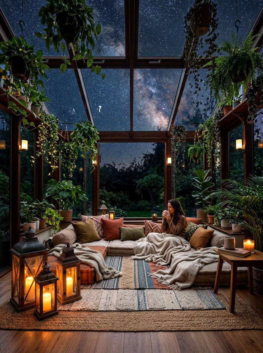 Oversized Floor Lanterns - 30 sunroom lighting ideas