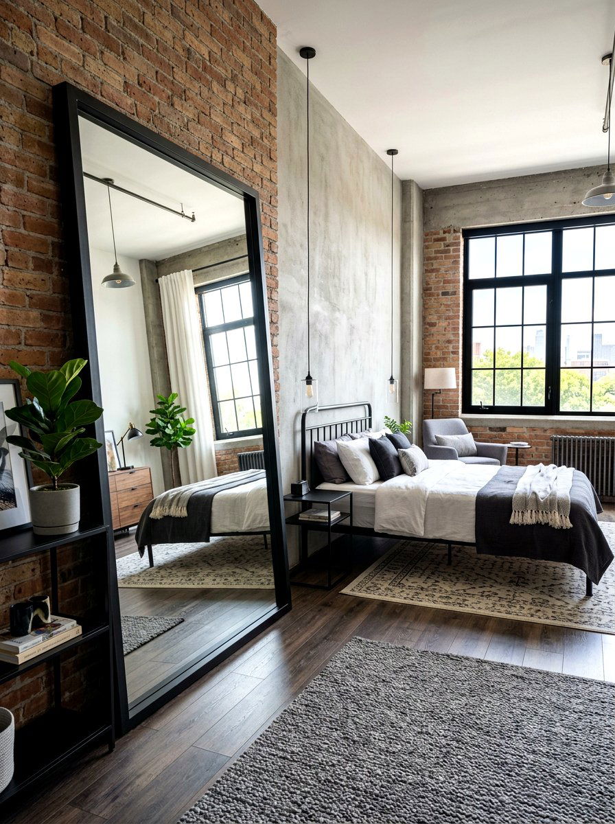 Oversized Floor Mirror - 30 childhood bedroom revival ideas
