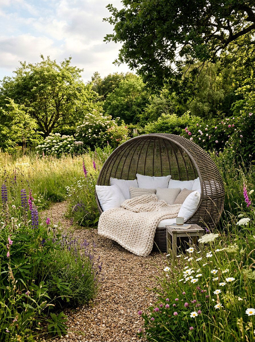 Oversized Garden Pod Chair - 30 cocoon patio chair ideas