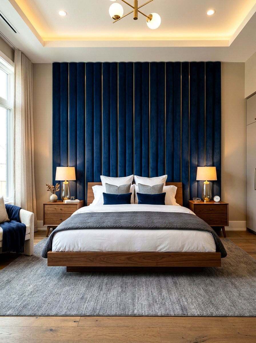 Oversized Headboard - 30 boutique hotel bedroom ideas