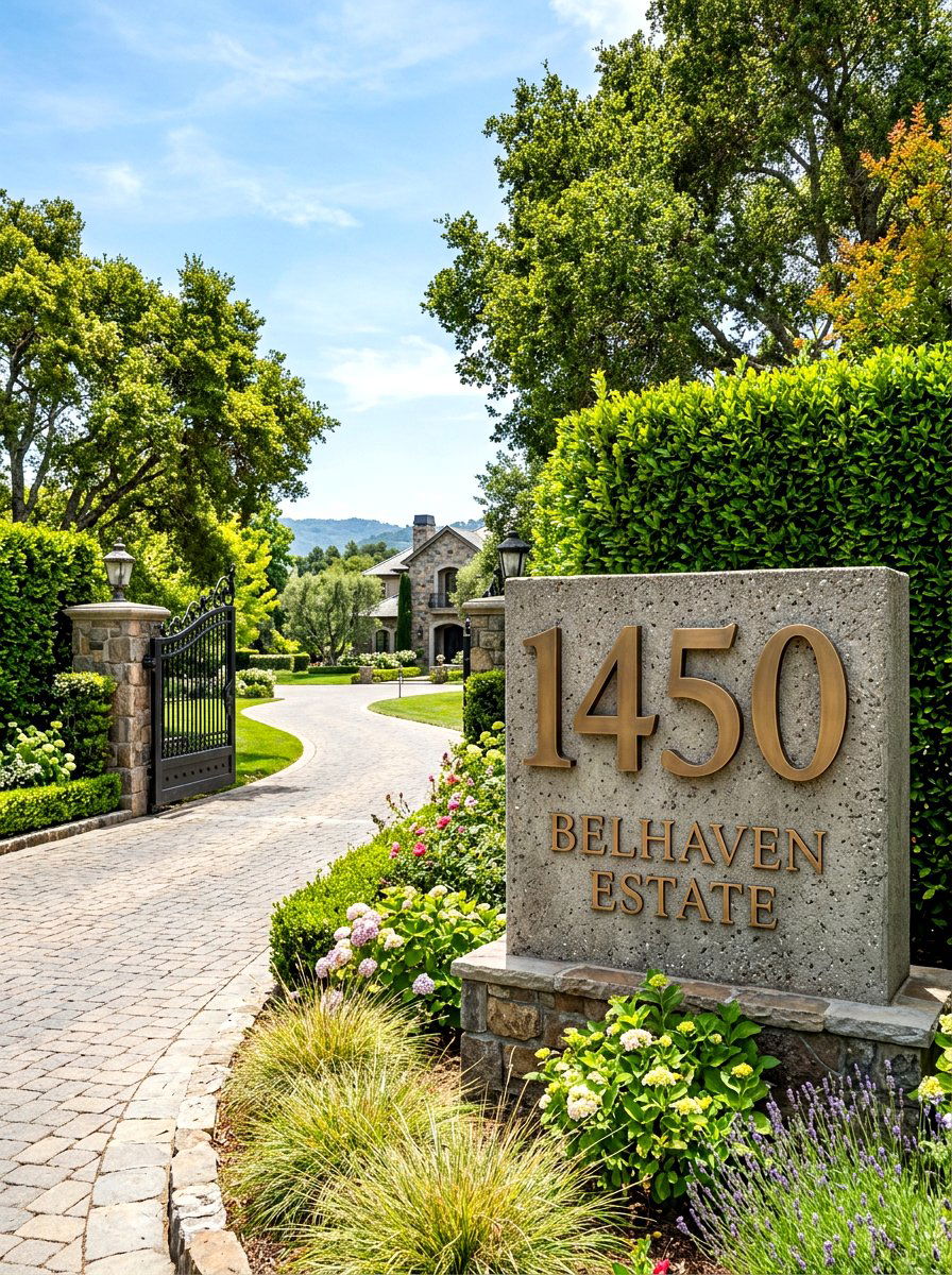 Oversized House Number Display - 30 house number sign ideas luxury