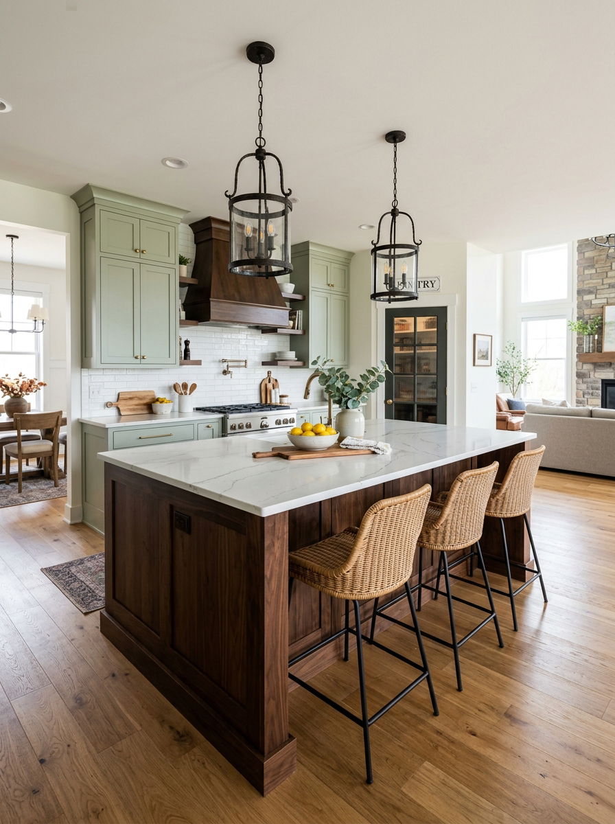 Oversized Kitchen Island - 30 wine country kitchen ideas