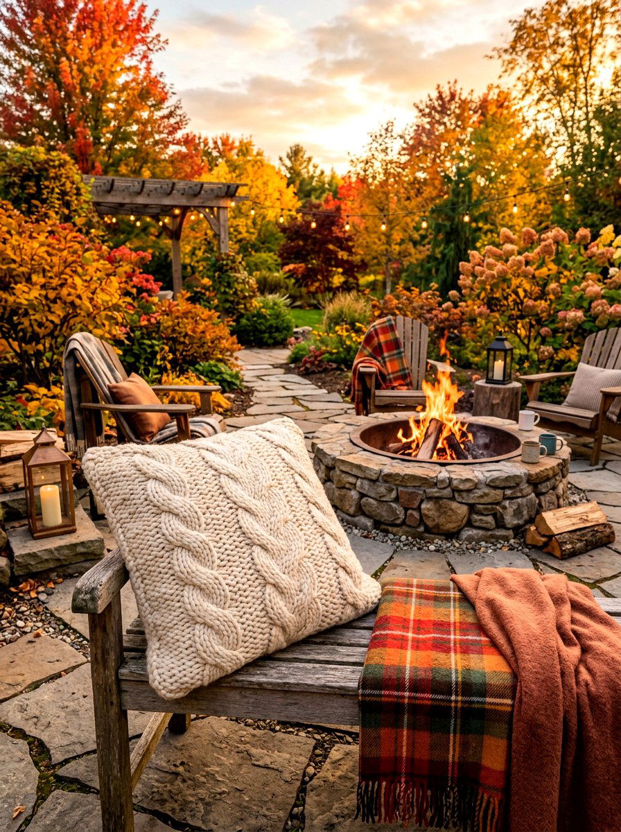 Oversized Knit Outdoor Cushion - 30 outdoor pouf ideas
