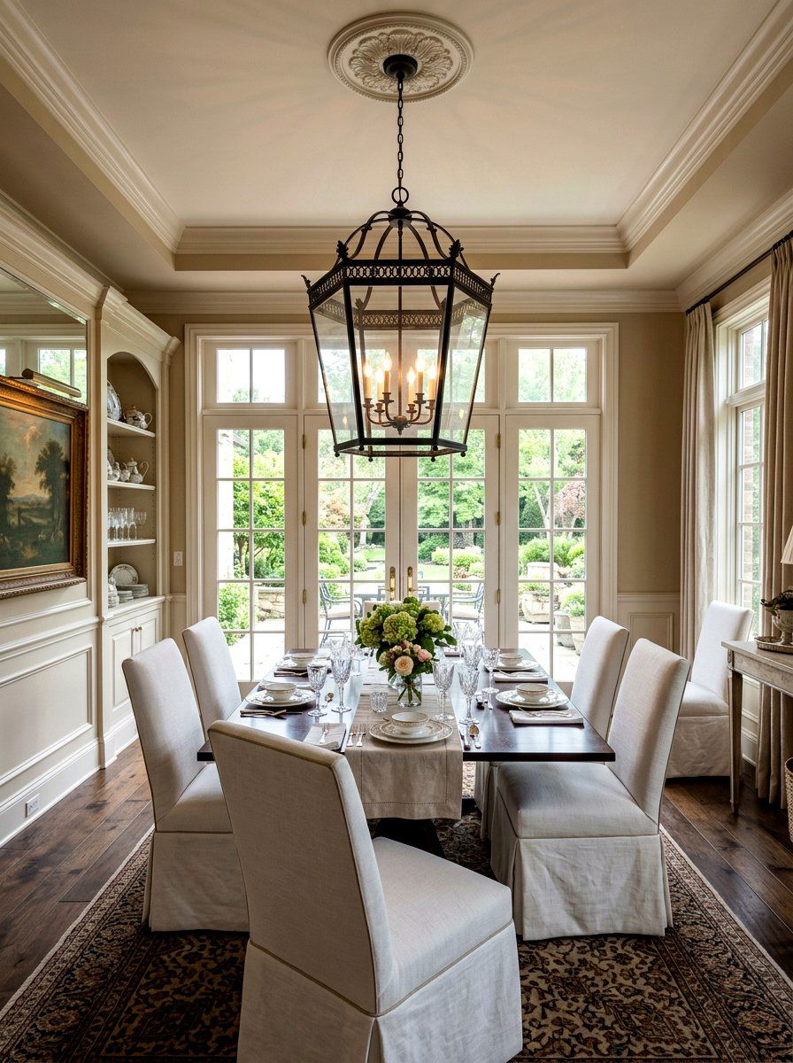 Oversized Lantern Chandelier - 30 dining room chandelier ideas
