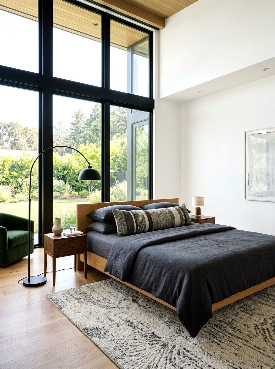 Oversized Lumbar Pillow - 30 elevated bed styling bedroom ideas