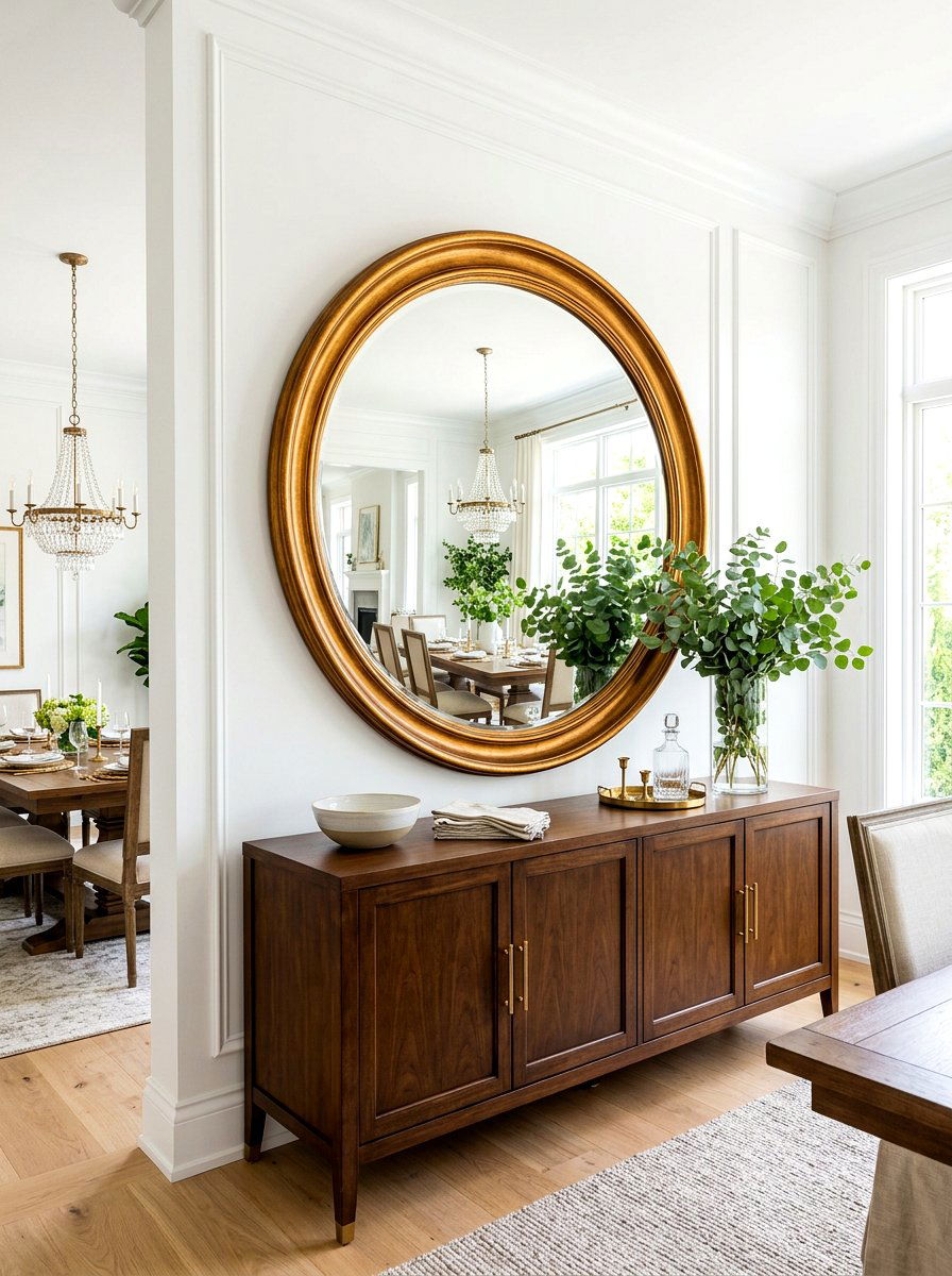 Oversized Mirror Backdrop - 30 buffet table styling ideas