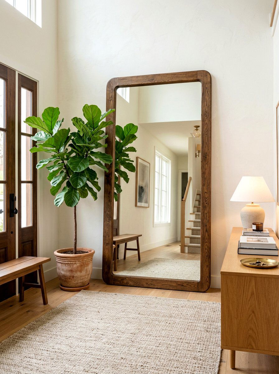 Oversized Mirror Foyer Placement - 30 mirror wrapped foyer ideas