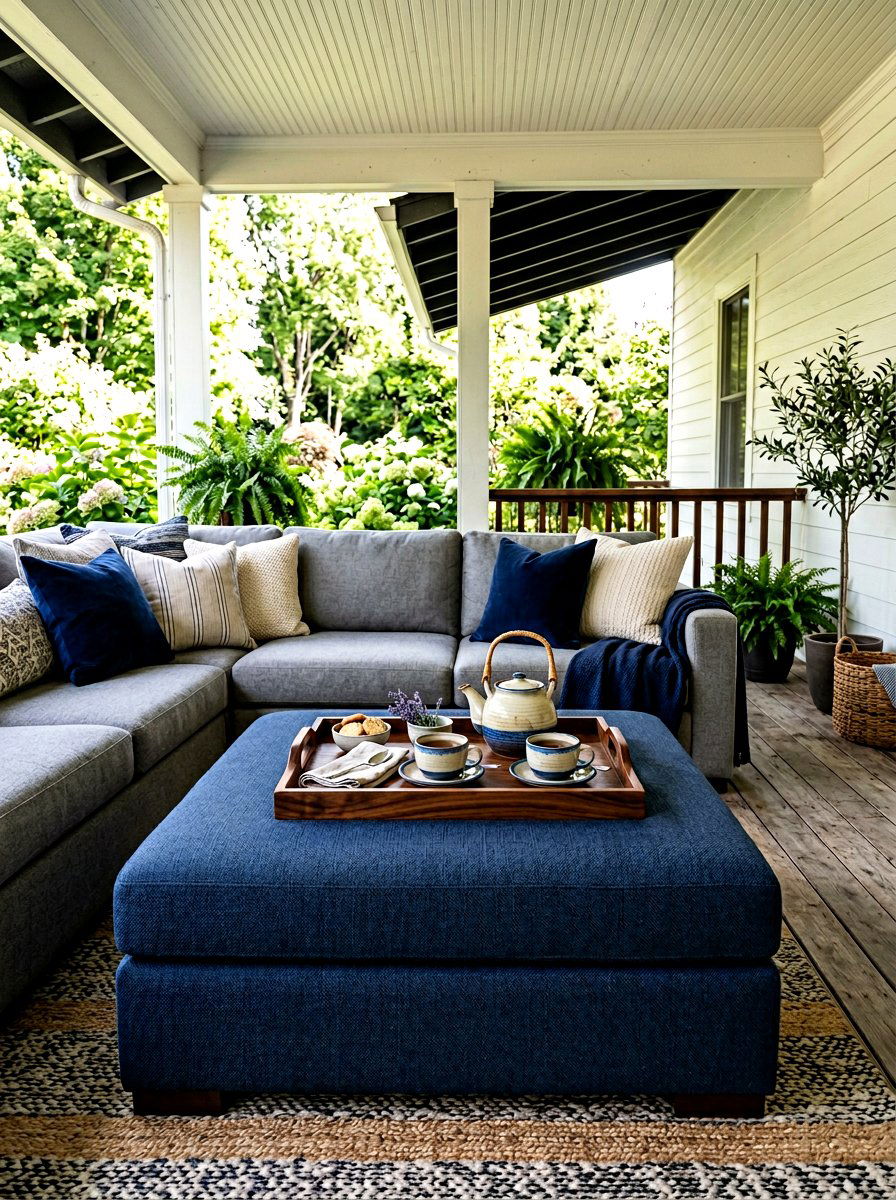 Oversized Ottoman - 30 porch furniture ideas