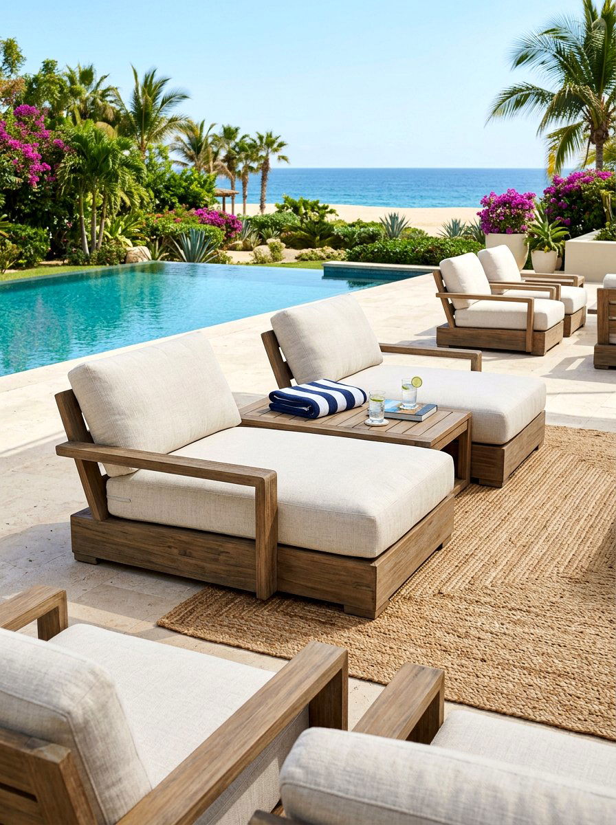 Oversized Outdoor Lounge Chairs - 30 breezy coastal patio ideas