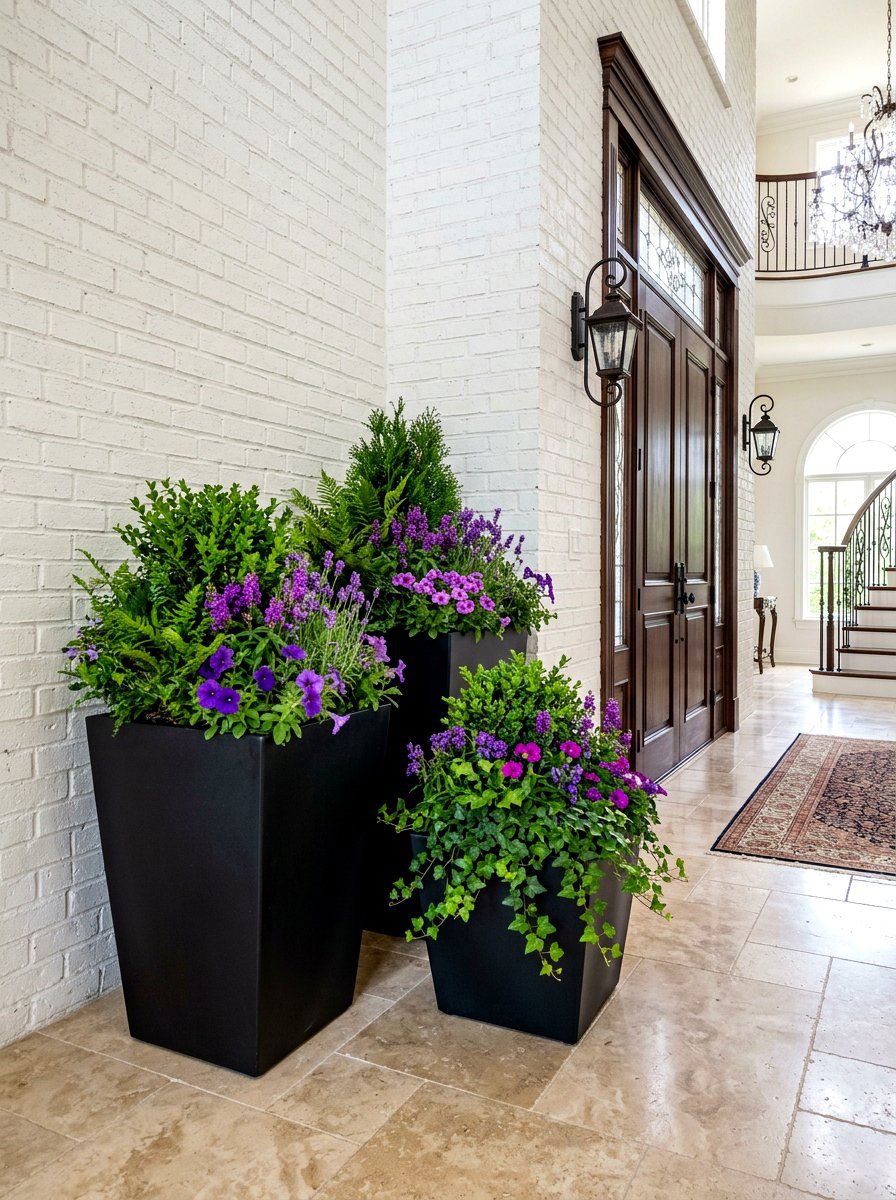 Oversized Planter Boxes - 30 Pinterest front porch decor ideas
