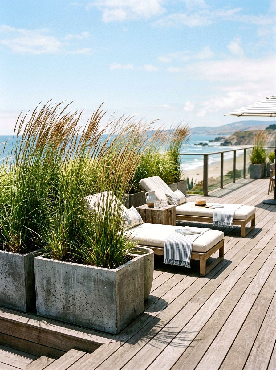 Oversized Planters - 30 patio privacy ideas