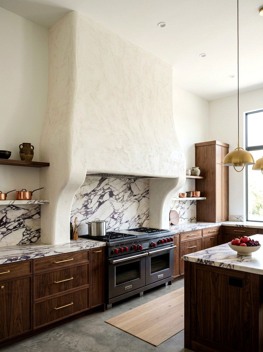 Oversized Plaster Hood - 30 plaster range hood ideas