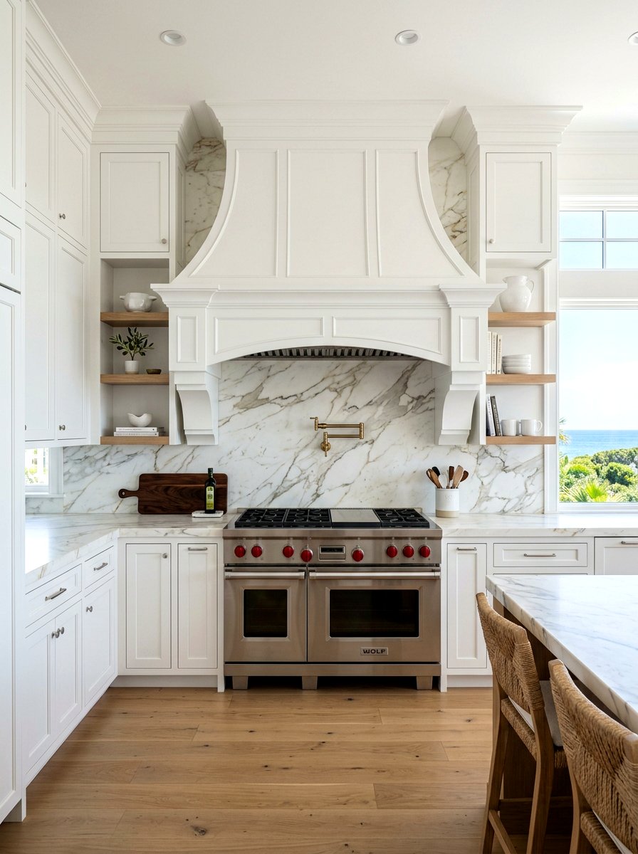Oversized Range Hood - 30 Hamptons kitchen ideas