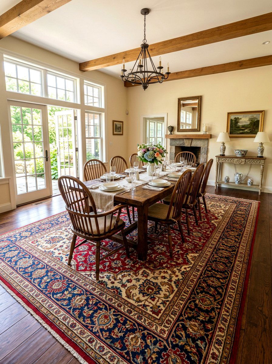 Oversized Rug Dining - 30 formal dining room ideas