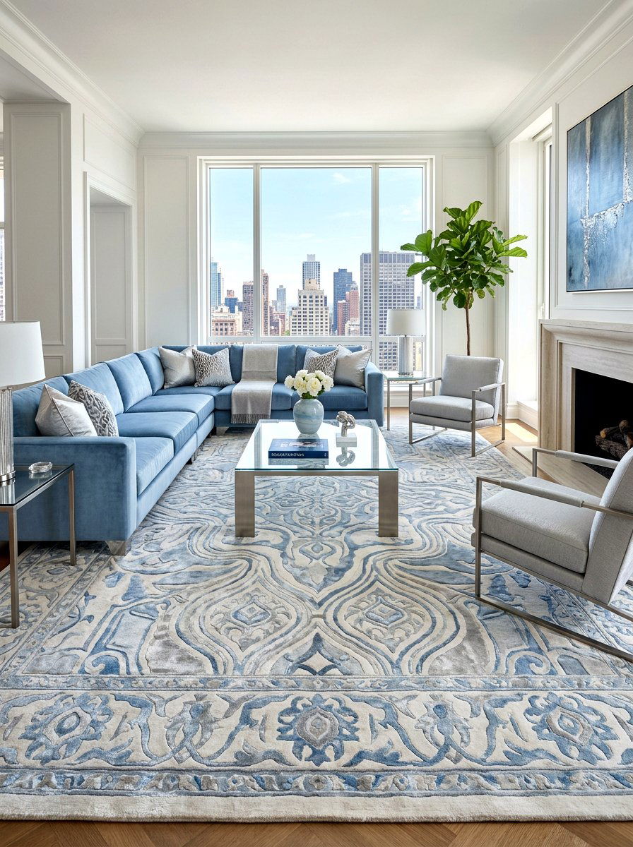 Oversized Rug Living Room - 30 luxury living room ideas