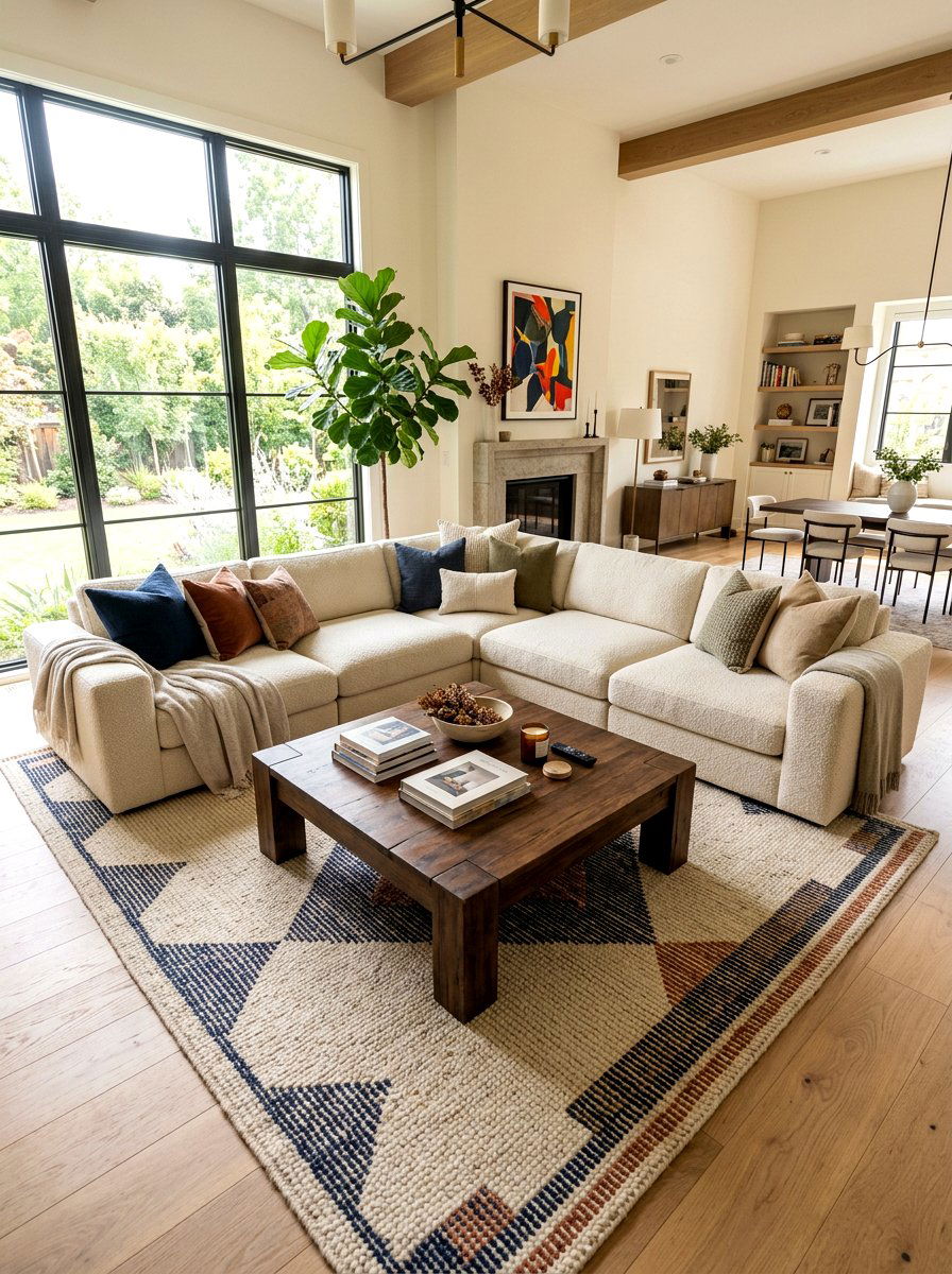 Oversized Sectional Seating - 30 California casual living room ideas