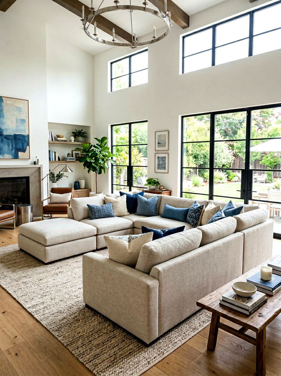 Oversized Sectional Sofa - 30 newlywed home ideas