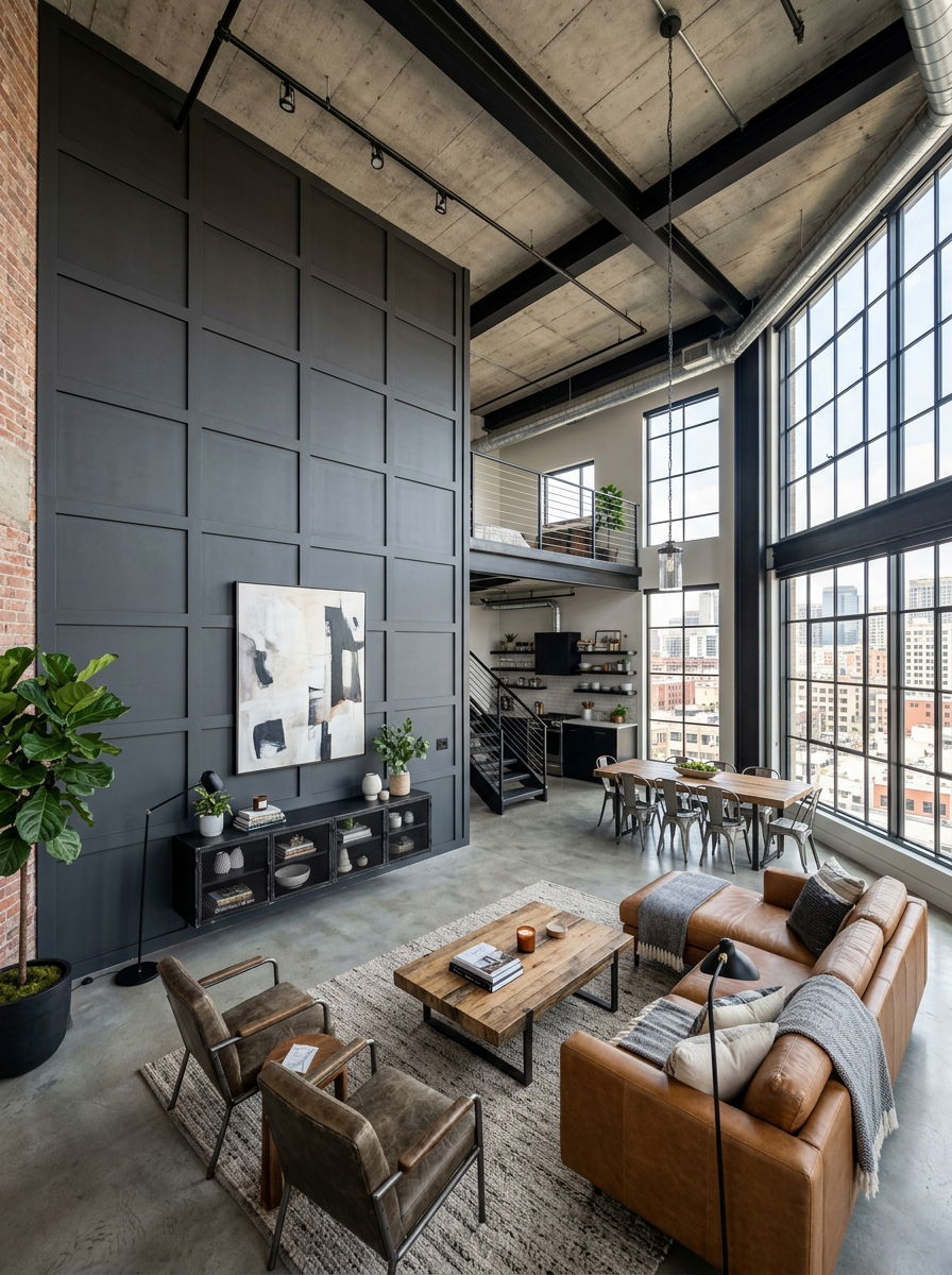 Oversized Square Wall Paneling - 30 removable wall molding ideas