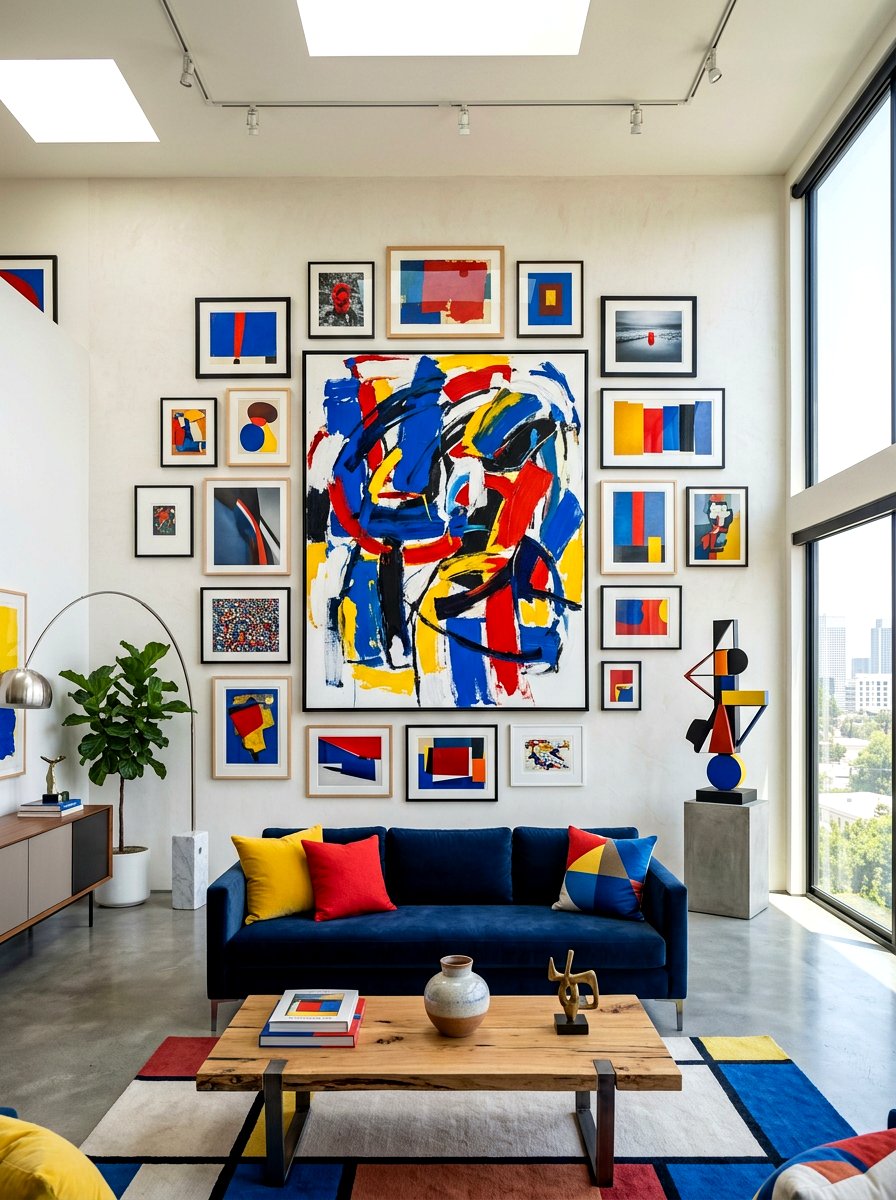 Oversized Statement Art - 30 gallery wall ideas