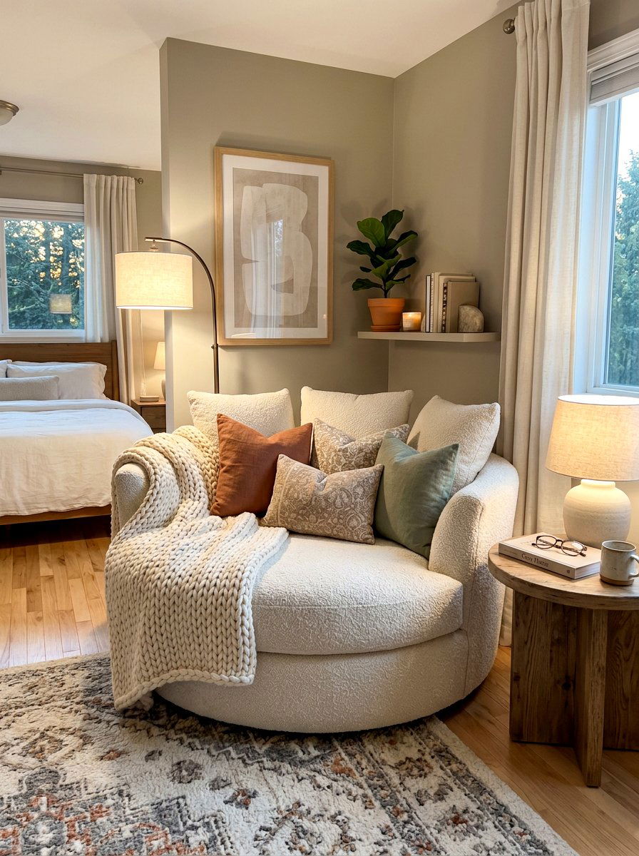 Oversized Swivel Snuggle Chair - 30 swivel chair ideas