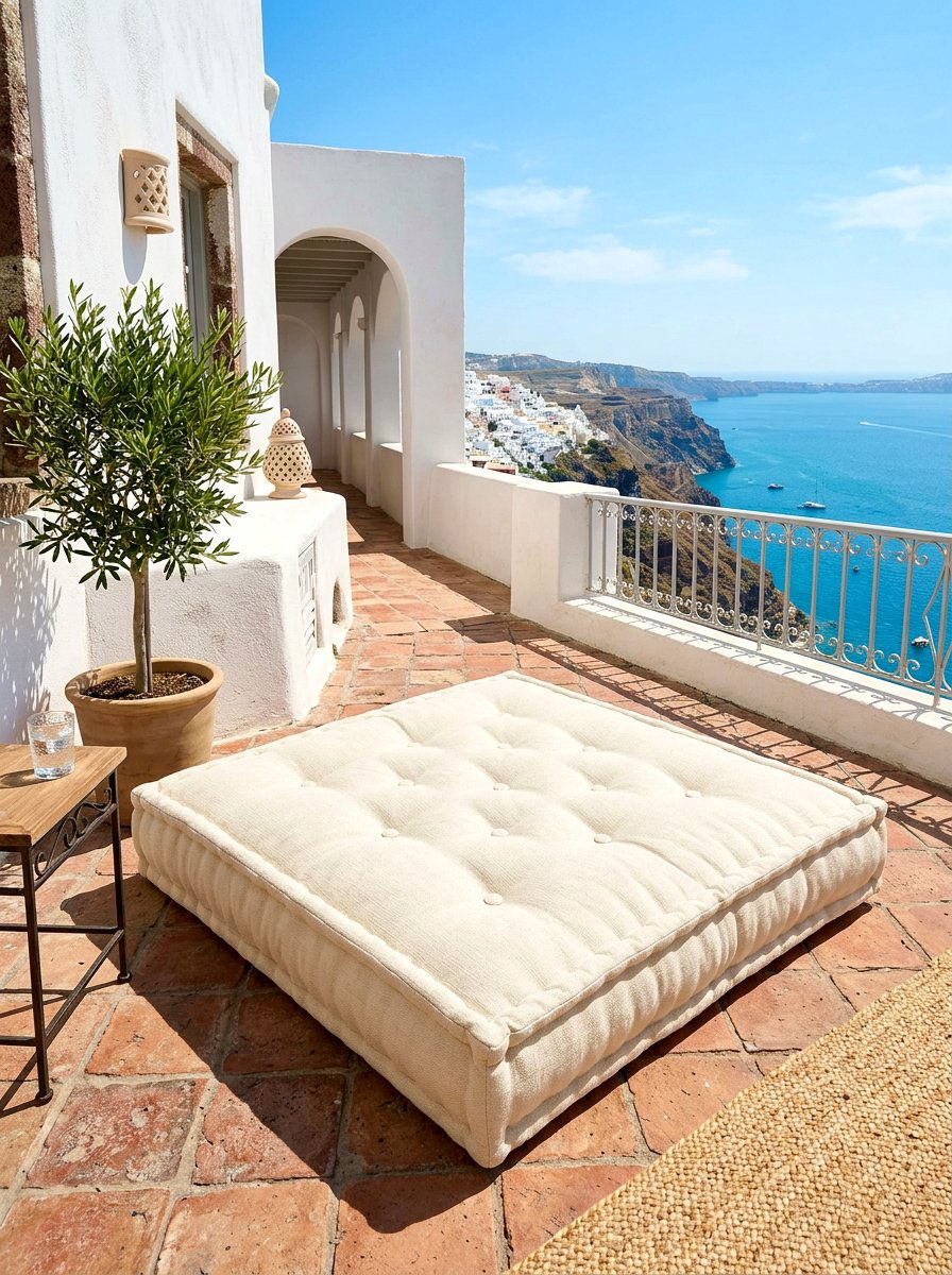 Oversized Terrace Floor Cushion - 30 outdoor floor cushion ideas