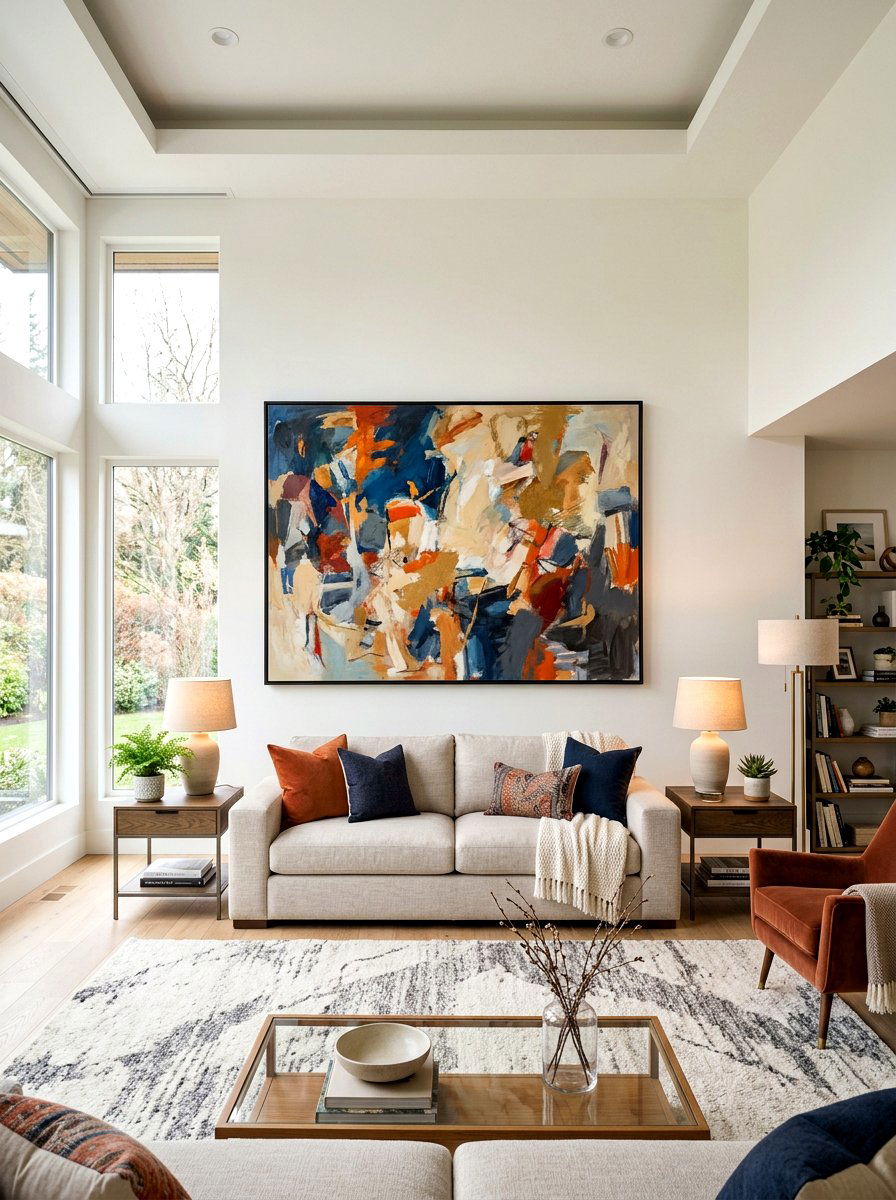 Oversized Wall Art - 30 renter friendly luxury decor ideas
