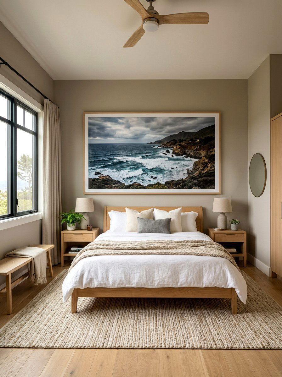 Oversized Wall Art Bedroom - 30 California casual bedroom ideas