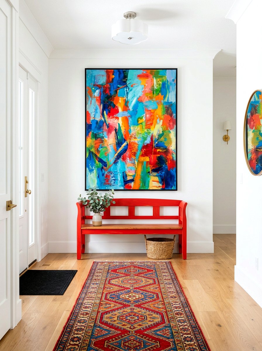 Oversized Wall Art Entryway - 30 playful maximalist decor ideas