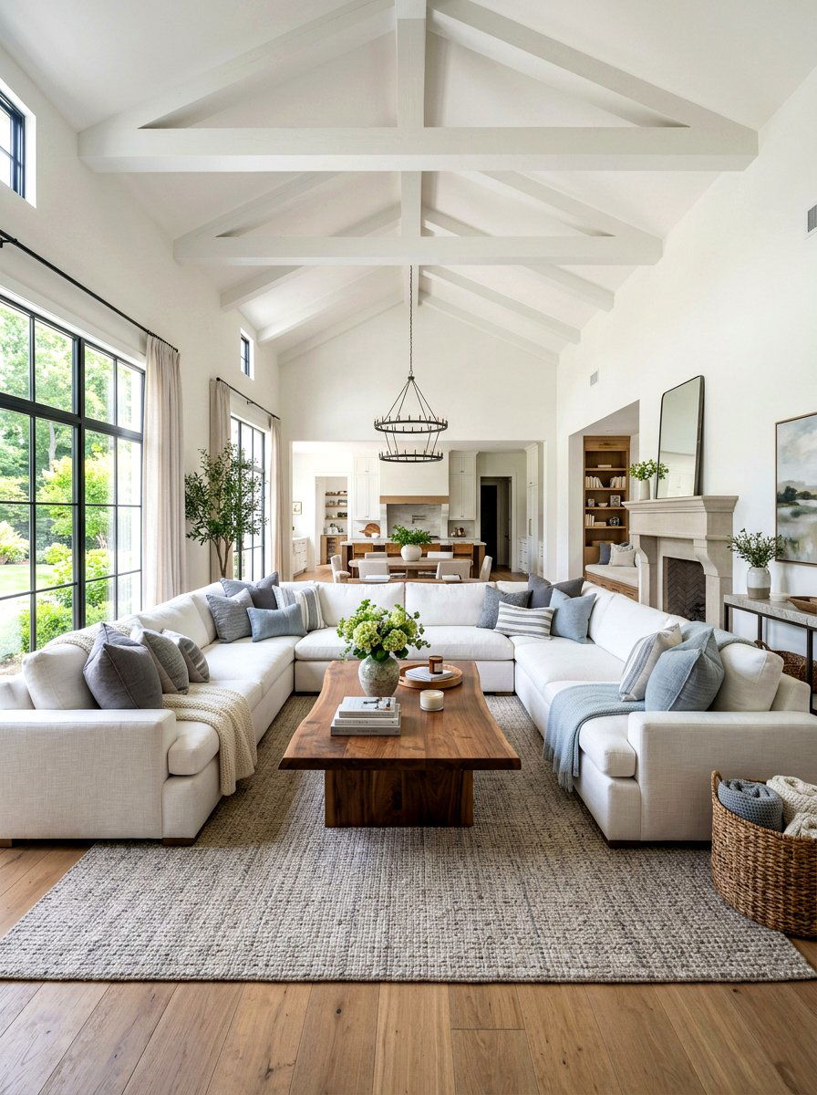 Oversized White Sectional - 30 sofa styling ideas