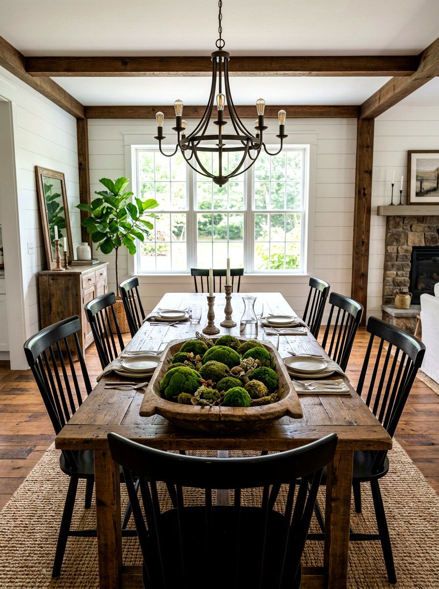 Oversized Wooden Dough Bowl - 30 sculptural bowl decor ideas