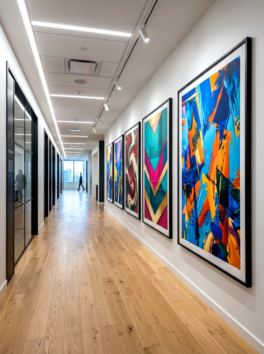 Oversized art prints for hallway - 30 no paint decor ideas