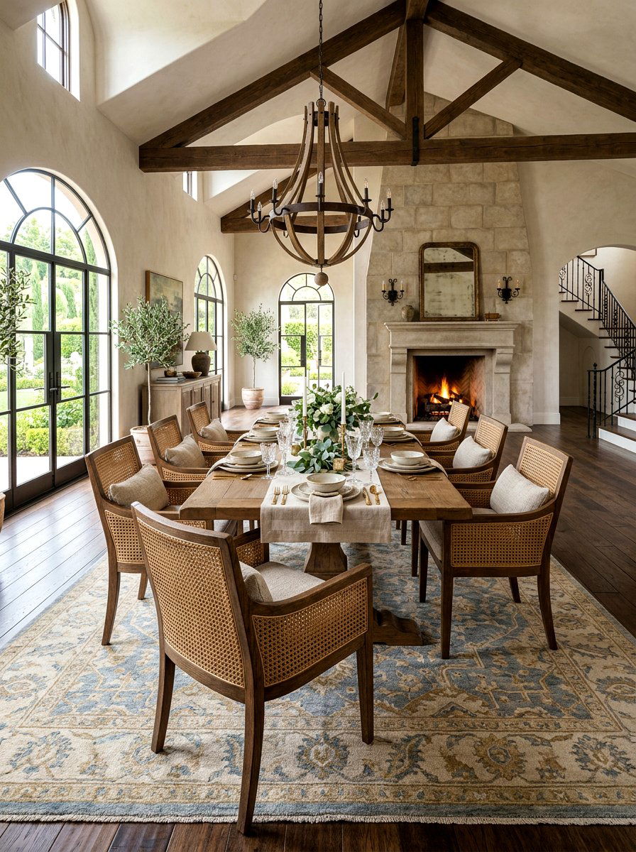 Oversized cane dining armchairs - 30 cane dining chair ideas