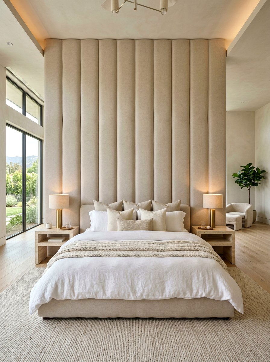Oversized headboard cloud bed - 30 cloud bed bedroom ideas