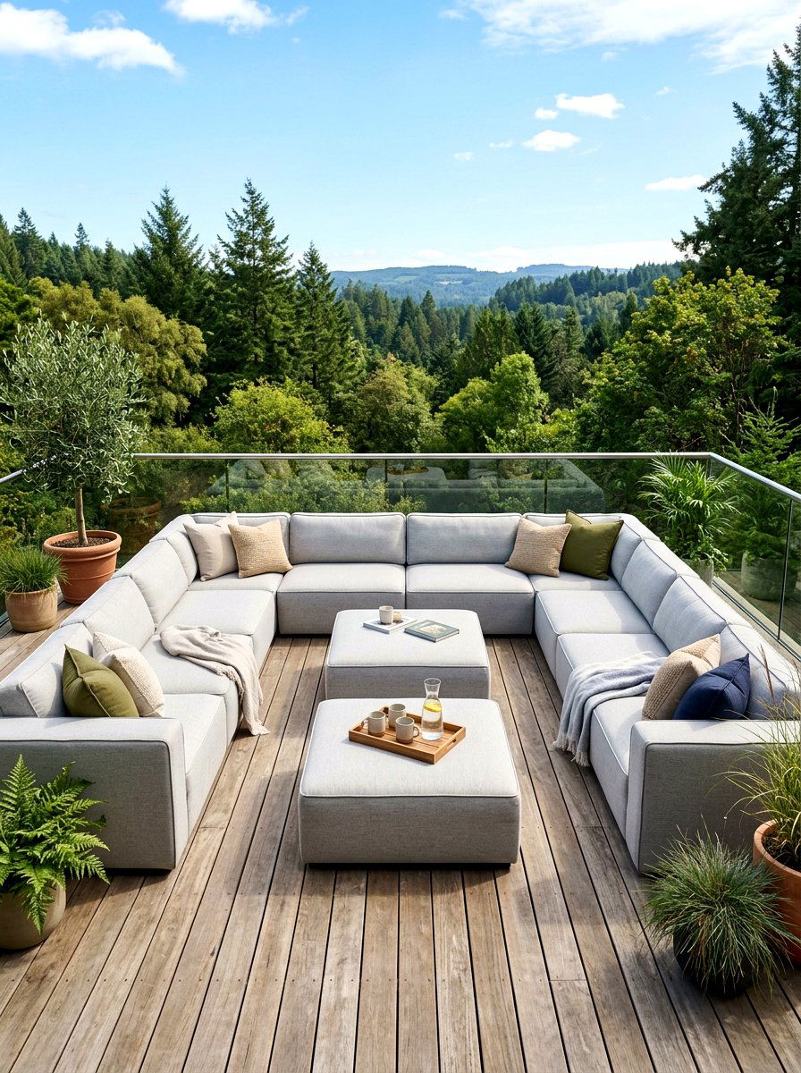 Oversized modular outdoor lounge area - 30 outdoor modular sofa ideas