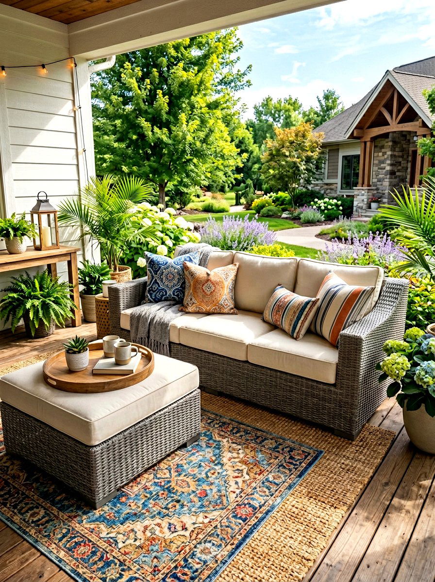 Oversized porch loveseat - 30 loveseat porch seating ideas