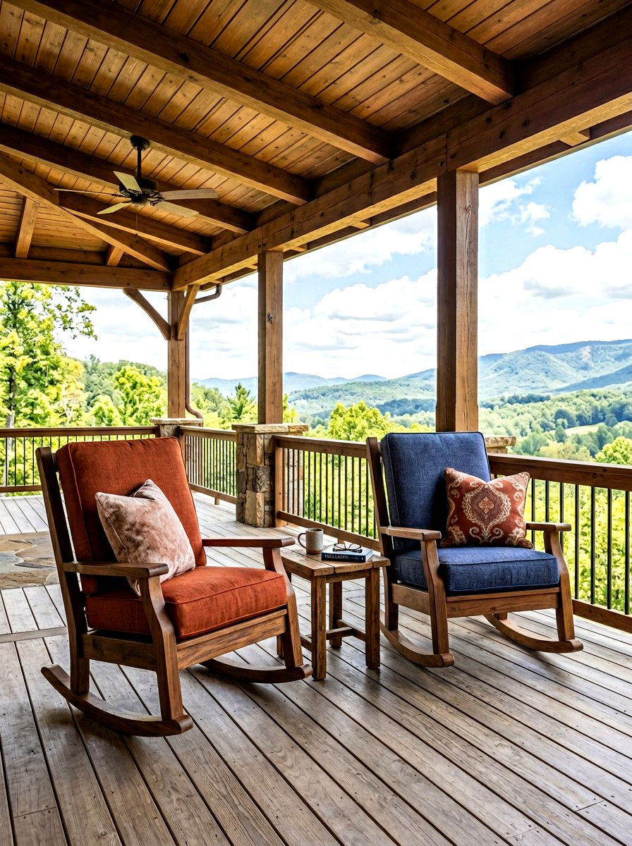Oversized porch rocking chairs - 30 porch rocking chair styling ideas