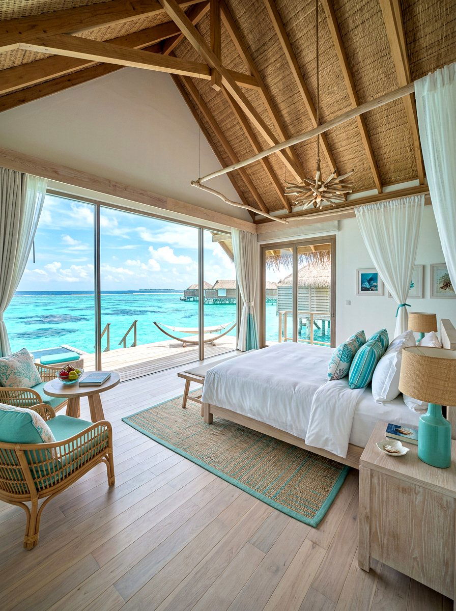 Overwater Bungalow Aesthetic - 30 resort bedroom ideas